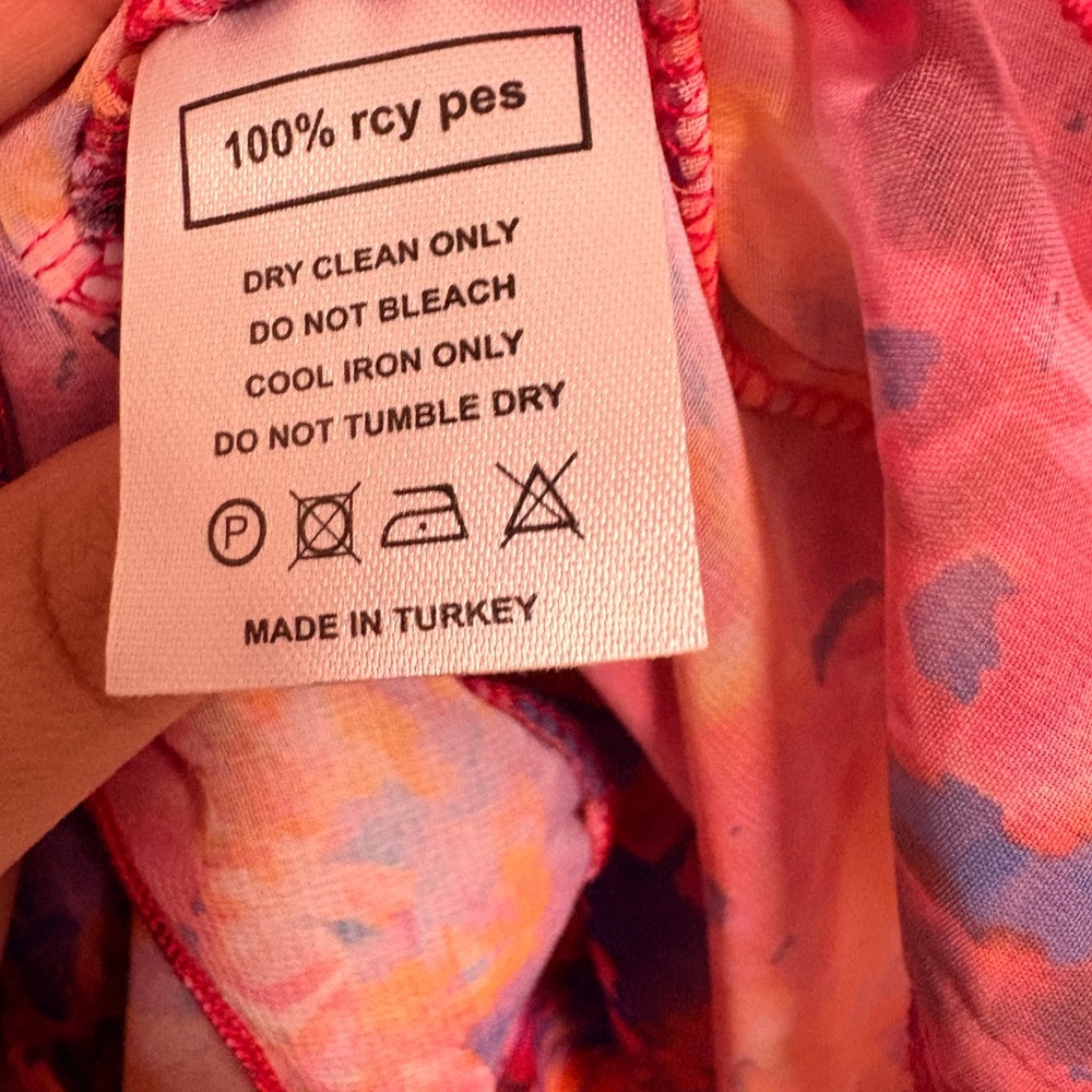 Arcobaleno Tie Dye Resort Set Pink Orange Beach Vacation 2 Piece SZ S/M Luxury - Picture 7 of 8